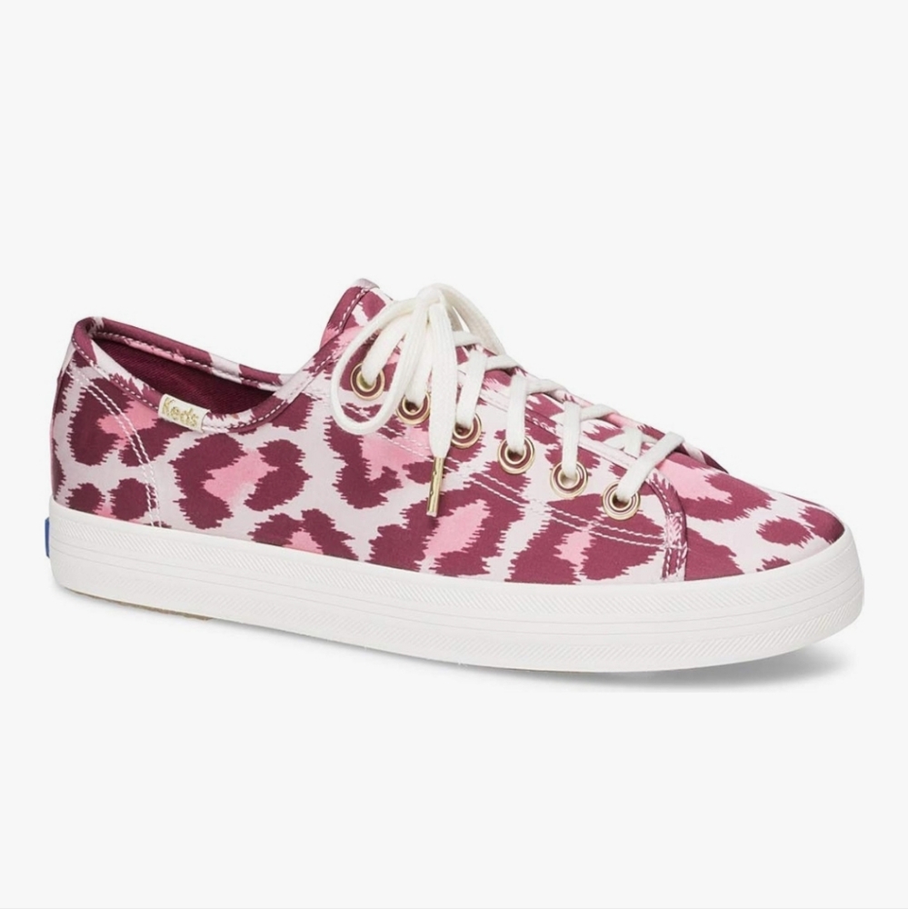 🌼 NWOT Keds Kate Spade leopard satin sneakers